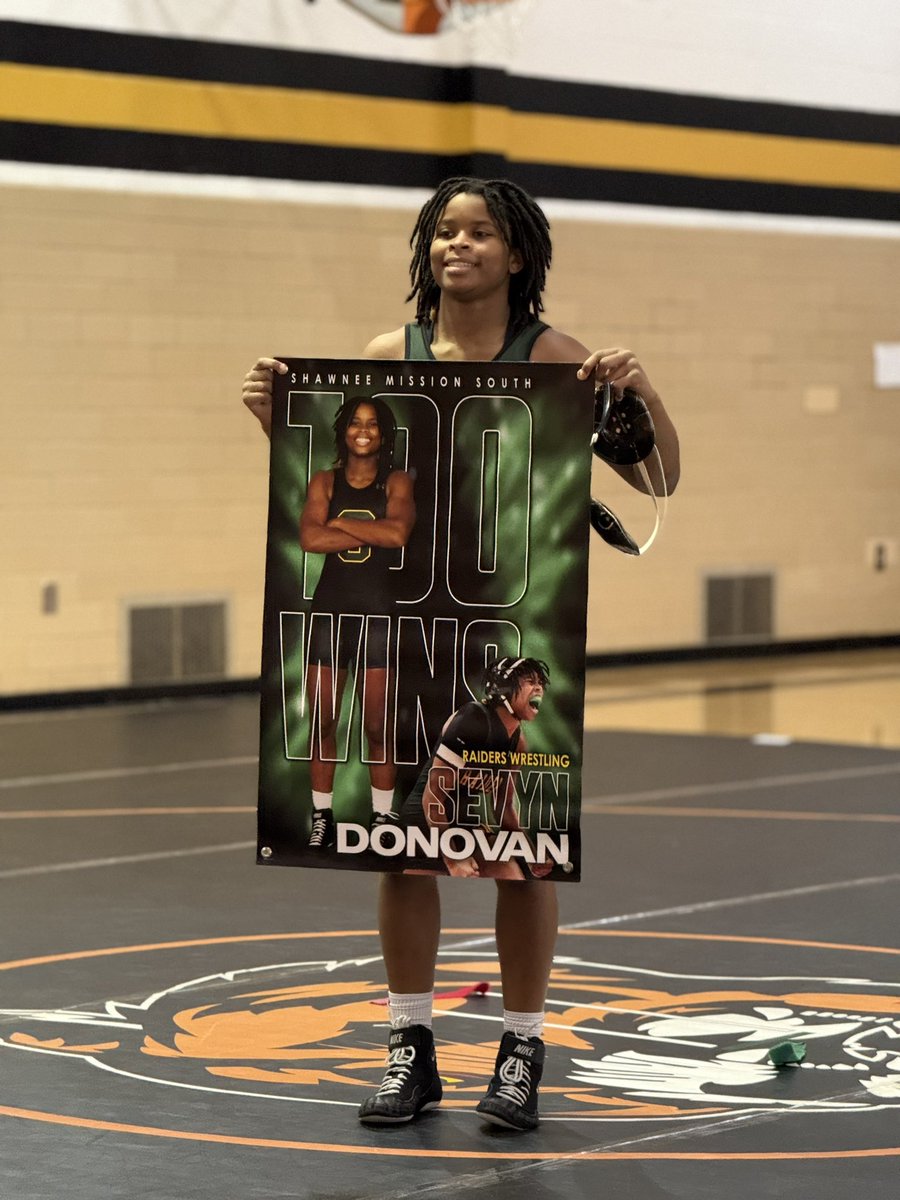 SMSRaidersAD's tweet photo. We are so proud of you Sevyn. She earned her 100th career win tonight at the SFL championship. All your hard work has paid off. Still not finished @RaiderWraslin 
@SMSouthTDain @soccer_sms https://t.co/F9Tf8NhHXi
