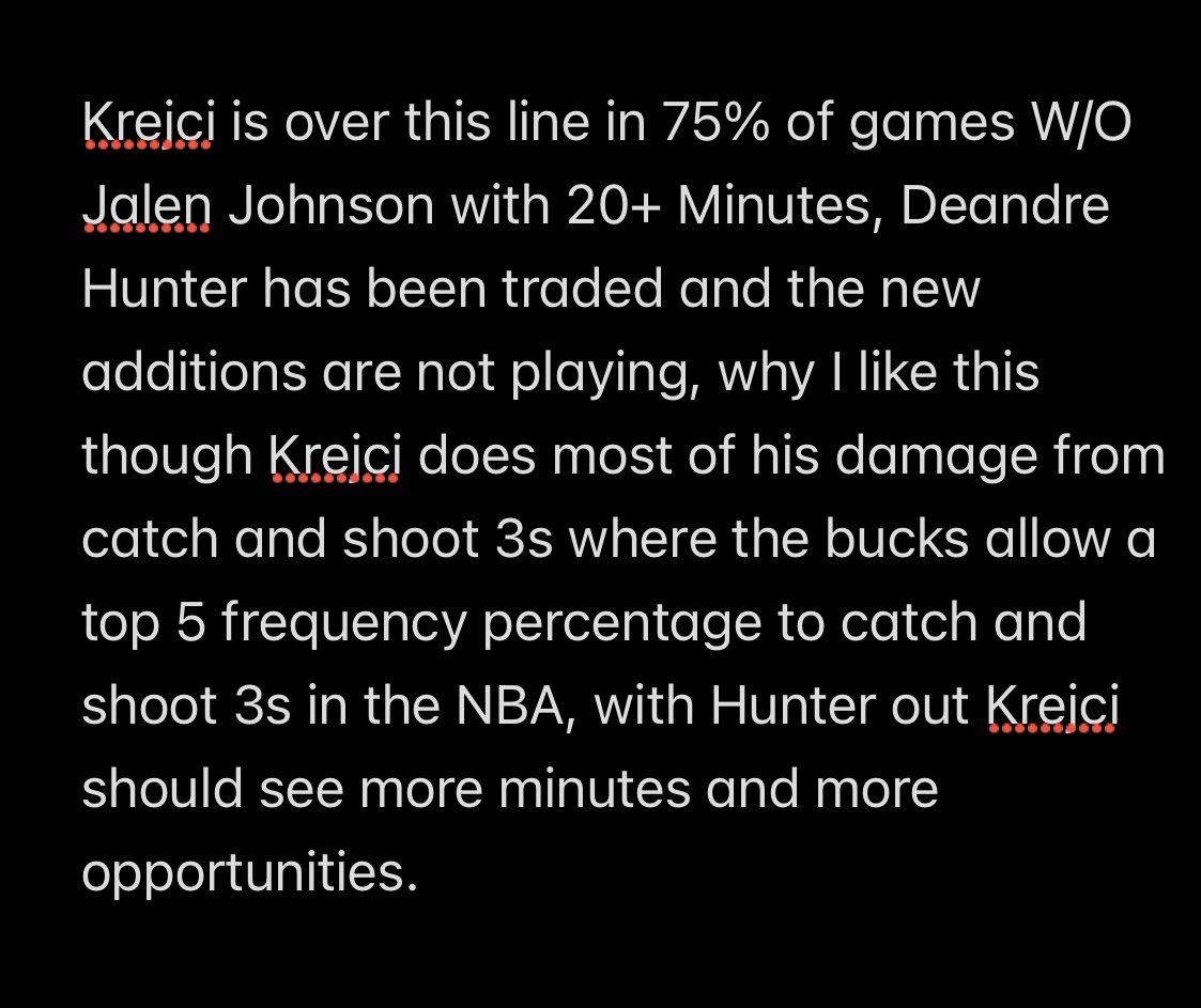 BnLTips's tweet photo. NBA BET #4
Vit Krejci O8.5 PTS $1.86 (-114) 1U
365

Reasoning 👇 https://t.co/VasaqelX9h