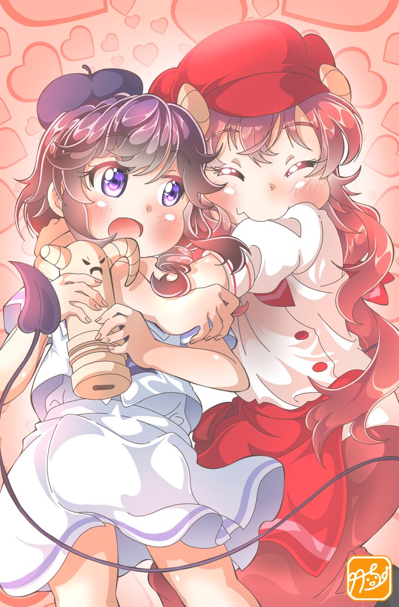 「がんばりまぞく～(`・ω・')モリモリ~#まちカドまぞく #フォロバ100変な垢」|竹ちょ@ワクチン4回接種済みのイラスト