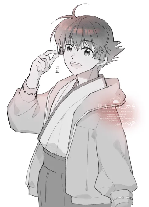 目の横にかかる髪の毛が一生好きだな〜という絵 