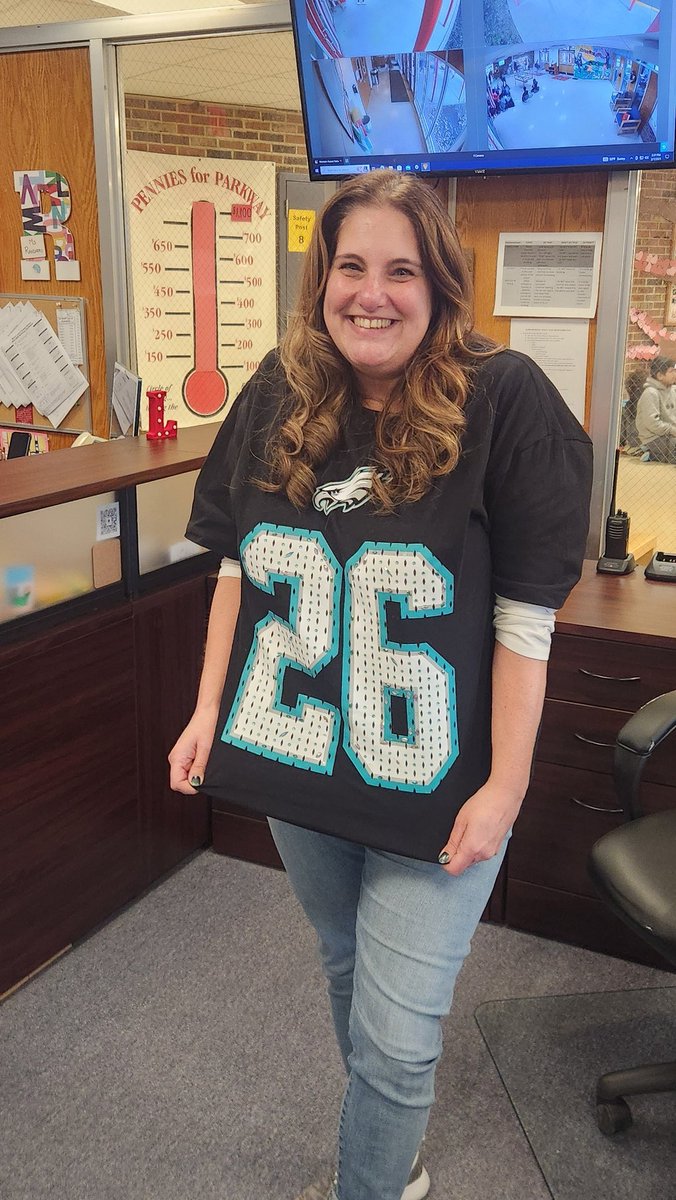 The Eagles have Saquon Barkley, but today, Parkway had Sequin Sparkley working in the main office! <a href="/Eagles/">Philadelphia Eagles</a>