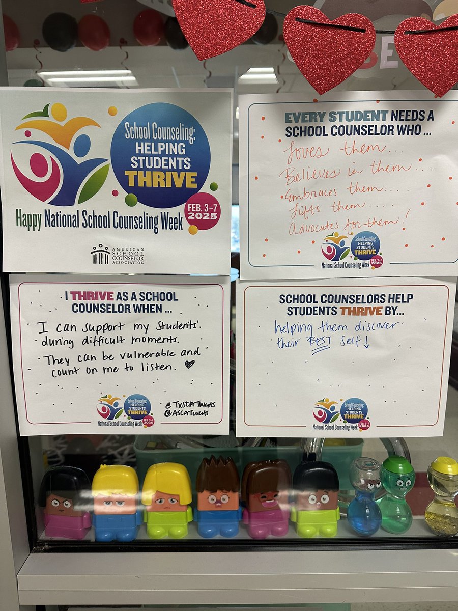 PCCounselors's tweet photo. Professional School Counselors help students THRIVE!! We help them become the change in the world! @TxSCATweets @ASCAtweets @PetersColonyES #iheartpces #nationalschoolcounselorweek https://t.co/czp77aEvFk