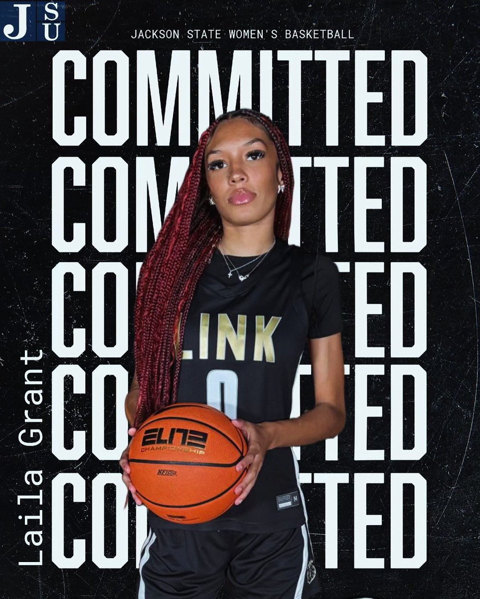 Laila Grant (@lailagrant_) on Twitter photo Beyond blessed for this next chapter of my life! I am officially committed to Jackson State University. Thank you to all the people that have stood by me through the past couple of years, and I especially wanna thank God. GO TIGERS๐
<a href="/Mrichards03/">Margaret Richards</a> & Staff!!
#TigerNation #Committed Beyond blessed for this next chapter of my life! I am officially committed to Jackson State University. Thank you to all the people that have stood by me through the past couple of years, and I especially wanna thank God. GO TIGERS๐
<a href="/Mrichards03/">Margaret Richards</a> & Staff!!
#TigerNation #Committed