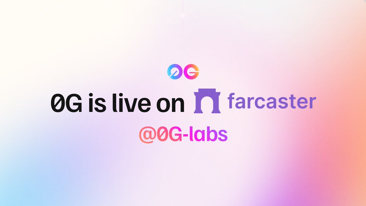 (Ø,G) has landed on <a href="/farcaster_xyz/">Farcaster</a>.

👉 warpcast.com/0g-labs