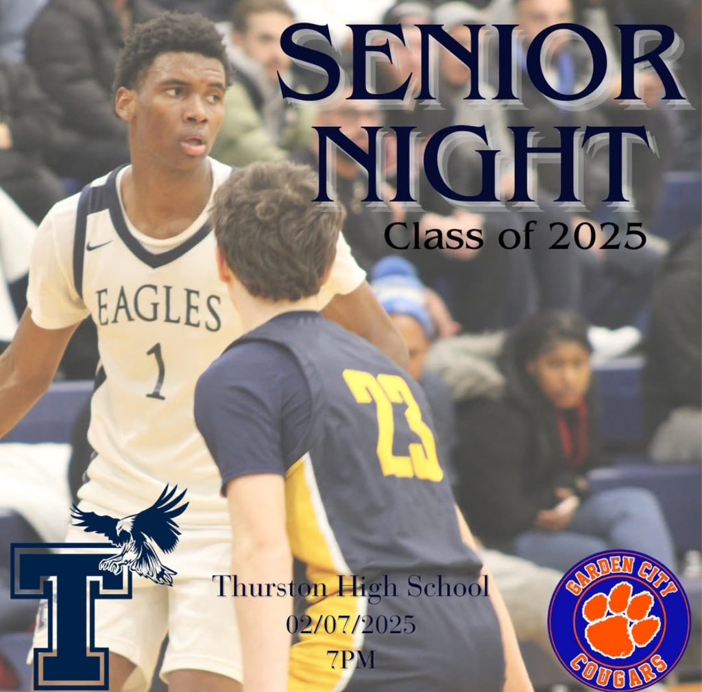 Senior Night!

Come out and support our seniors that have given their all to this program! 

Thank you!

Our Seniors:

Myles Walker
Nic Warren
Jayden Davis
Tyler Floyd
Aaron Walters
Daniel Winston

7pm tip vs Garden City @ home! 🦅