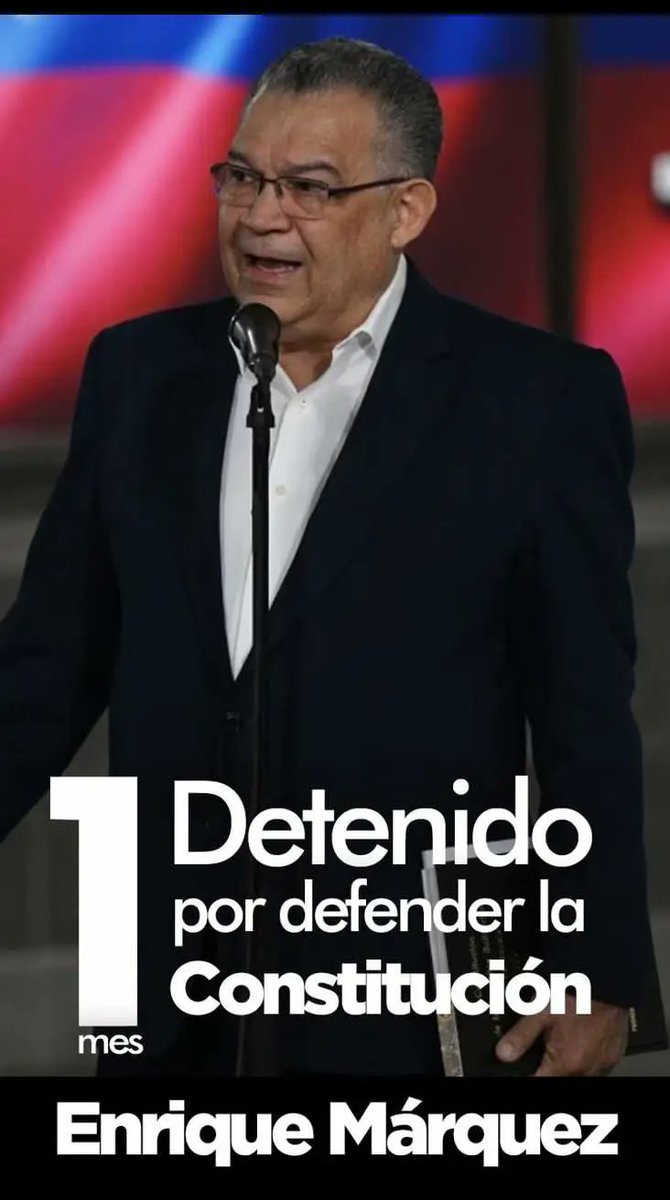 Defender la Constitución no es delito.

#LiberenAEnriqueMarquez