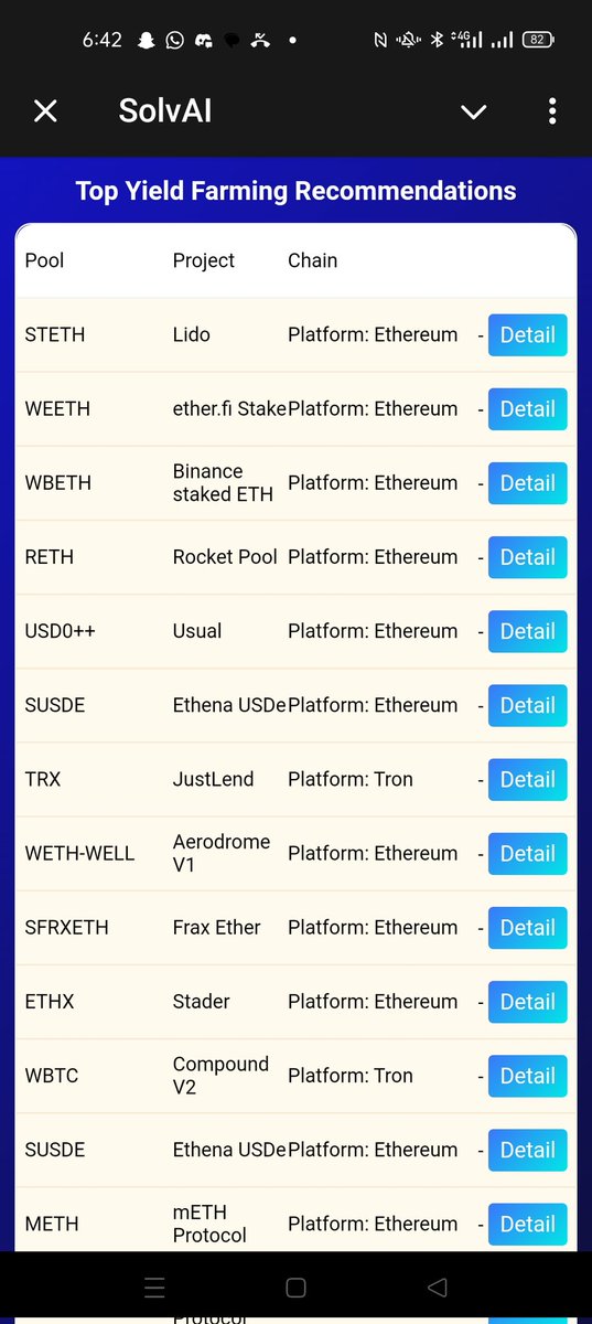 ERIKlensher_'s tweet photo. @SolvAI_Agent @iLoop_HQ - click the " Yield farming" tab

You'll see a drop down list of protocols with good yield farming opportunities to boost your earnings.

Tried out a few on the list

Solid APRs.

#SolvAIChallenge #SolvAI https://t.co/NeTbloFgBw