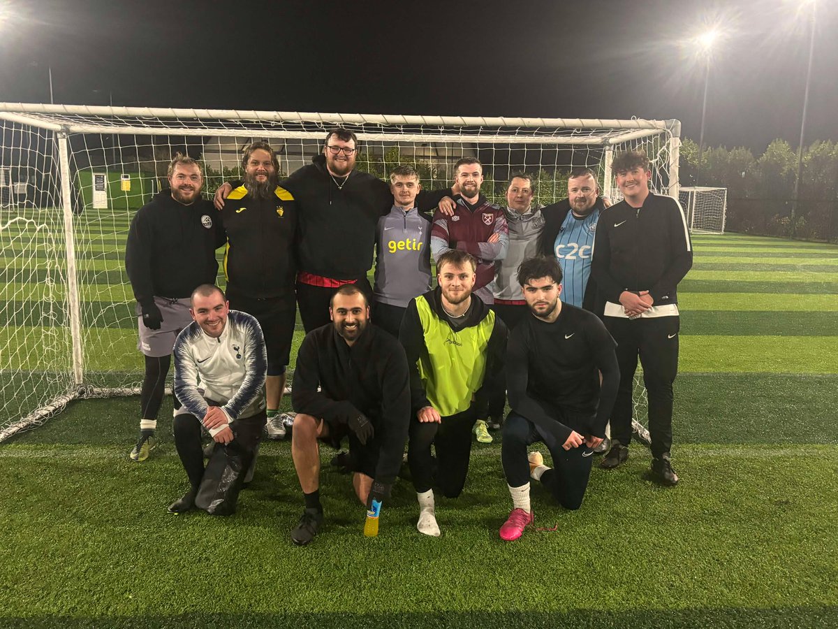 A wet one tonight but really good fun

Get in touch if you would like to learn more about our football sessions which are free if you suffer from any kind of mental health issue