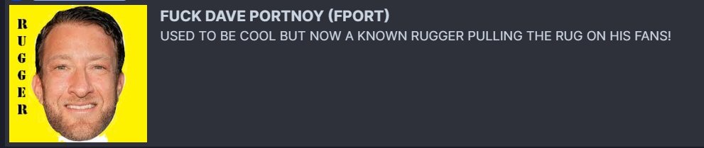 <a href="/stoolpresidente/">Dave Portnoy</a> 48UbnKc9EaRNpSk6h5GXGpyXw8LFPgpQ8HZ9zsy4pump

PAPER HANDS DAVE