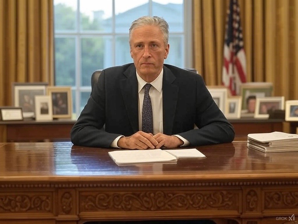 Stewart_2028's tweet photo. Because it's becoming more and more apparent that Jon Stewart is the one to save this country! #Stewart2028 #DraftJon https://t.co/nDKDLfmnKw