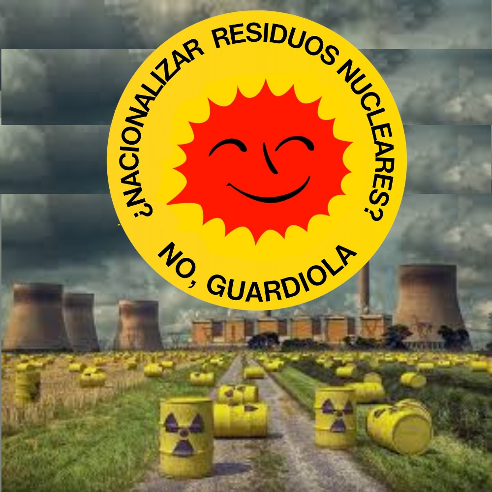 Sigue la derecha con su liberalismo de subvencionar depende de a quién. Dice Guardiola que nacionalicemos los gastos de residuos nucleares a las eléctricas pero "El que contamina paga". 
Y son residuos🛢️ radiactivos☢️ contaminantes por cientos y miles de años.
#LaNuclearEsMuyCara