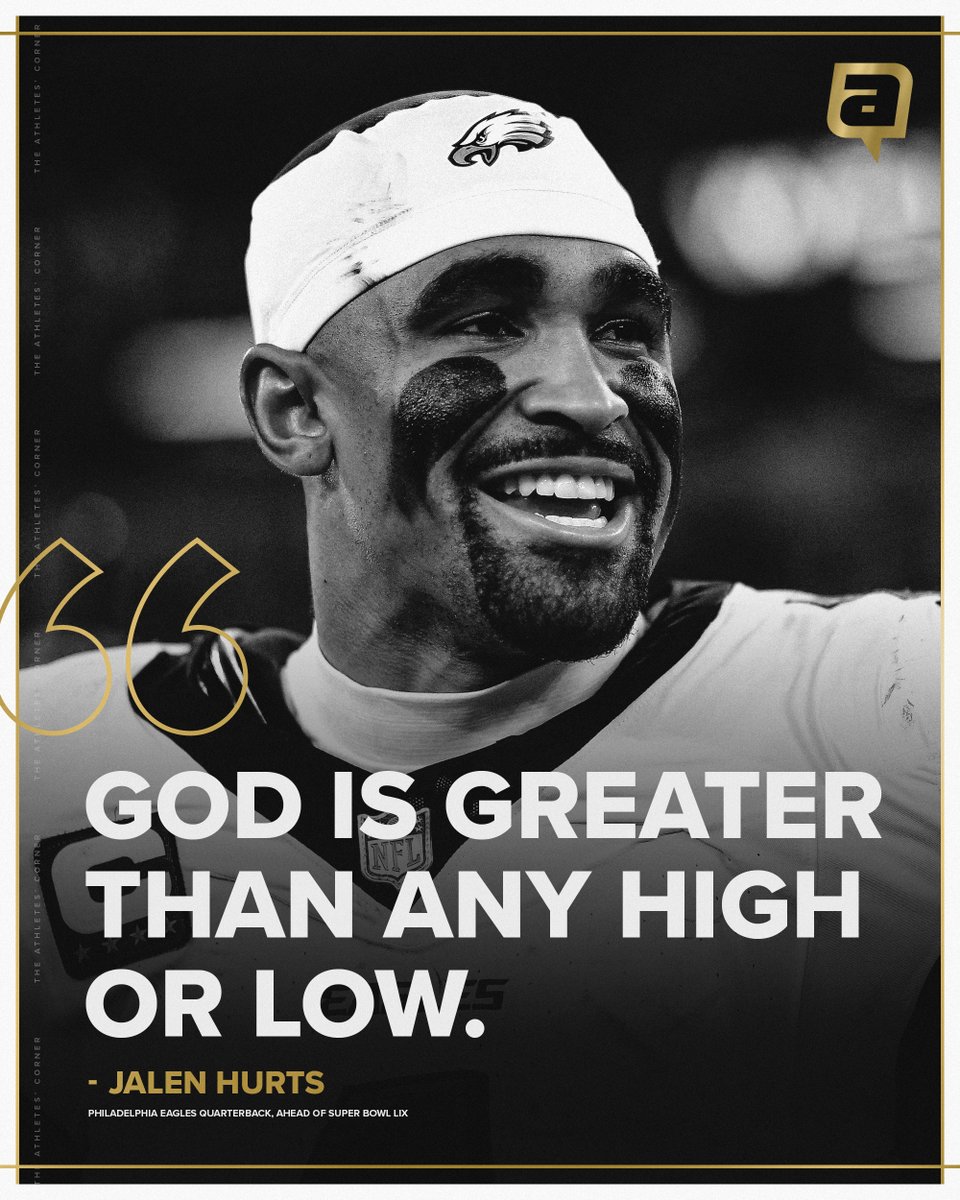 God is always good.

<a href="/JalenHurts/">Jalen Hurts</a> 🙏