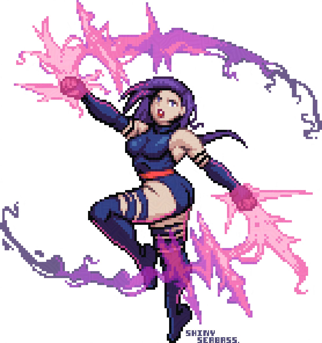 ShinySeabass's tweet image. Pyslocke use PSI-Maelstrom!
#mvc2 #MarvelVSCapcom #pixelart