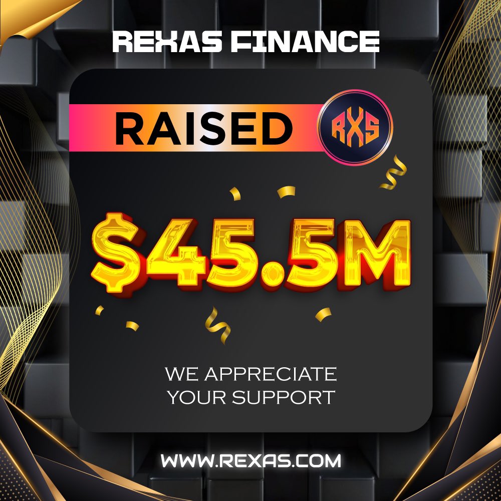 rexasfinance's tweet image. ⭐️ Milestone Alert! ⭐️

Rexas Finance has successfully raised $45.5 Million! 🚀

Thank you for your support! 👍

Buy Now: Rexas.com