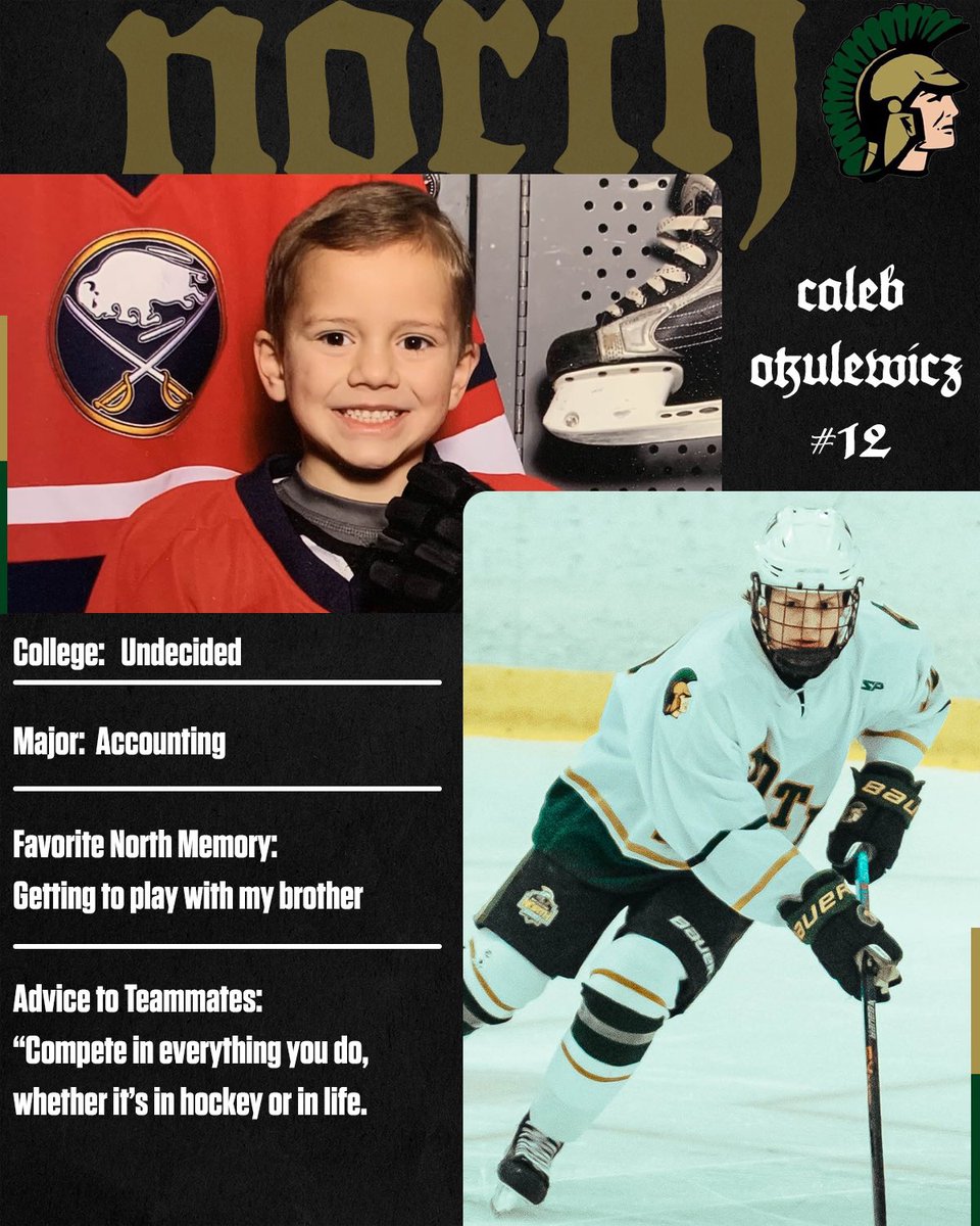 And finally our last Senior, #12 Caleb Okulewicz!

Join us tomorrow at 1pm to celebrate the Class of 2025. 

#GoNorth