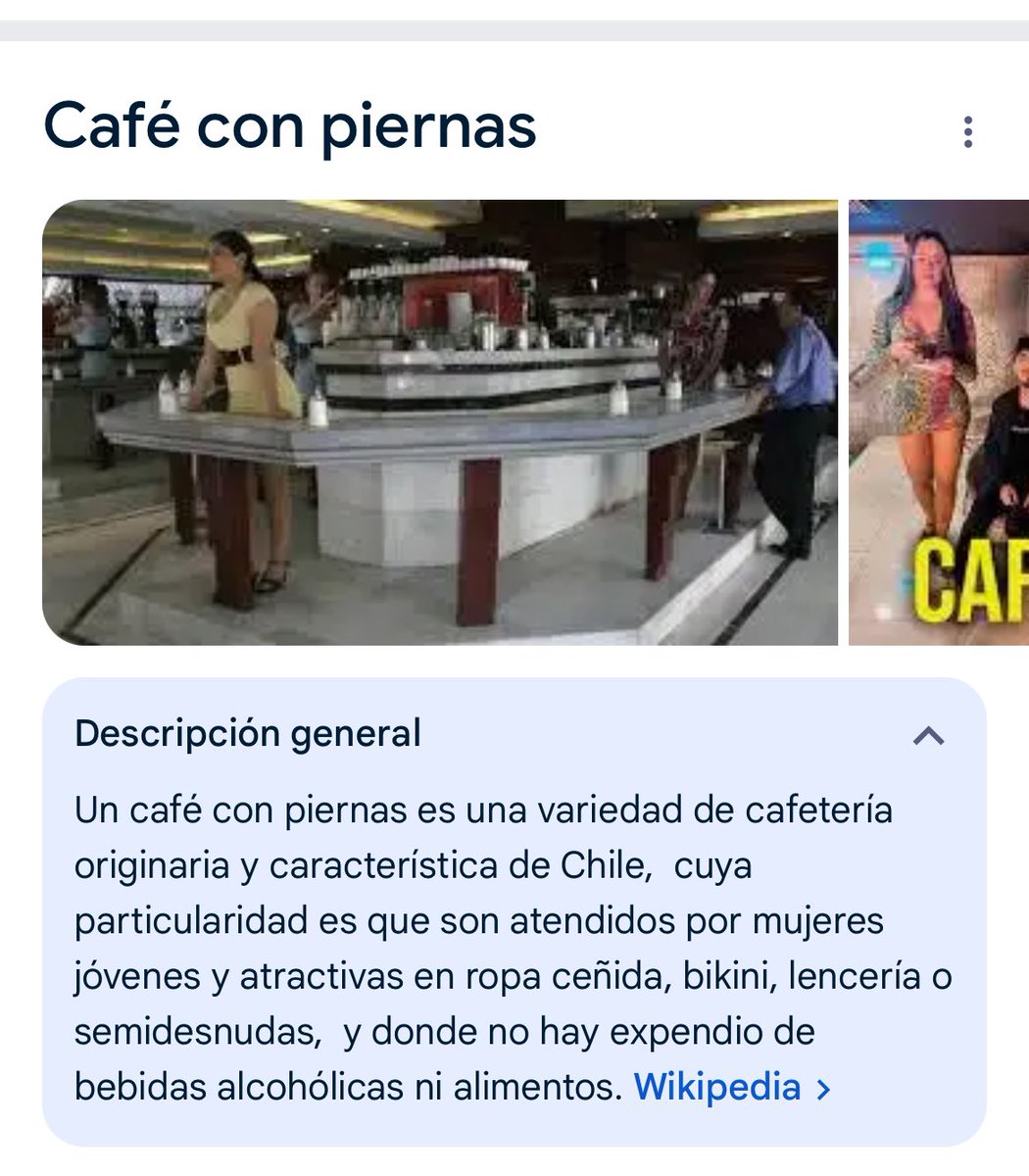 Esto es lo más loco de mi primer día en Santiago, el café con piernas :)