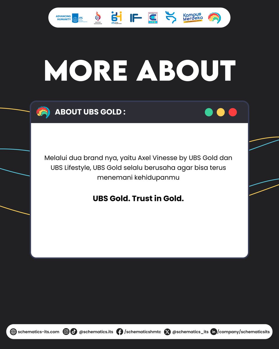 ⚫️ENDLESS GRATITUDE TO OUR SPONSORS OF SCHEMATICS ITS 2024⚫️

Hai, Schematroops👋🏻

Mintics dan seluruh panitia SCHEMATICS ITS 2024 mengucapkan rasa terima kasih yang mendalam kepada <a href="/ubslifestyle/">UBS Lifestyle</a> atas kontribusi dan dukungan luar biasa dalam menyukseskan SCHEMATICS ITS 2024!😍🌟