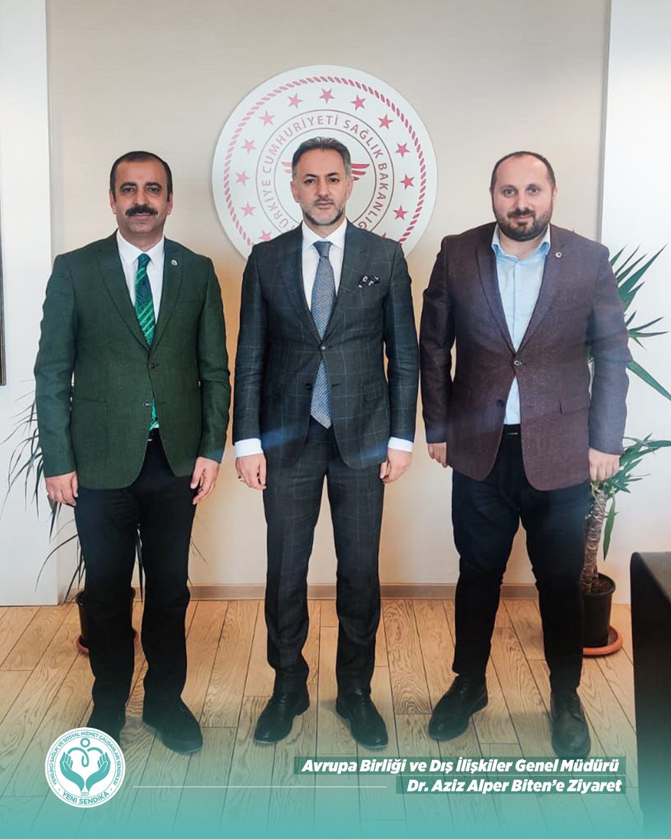 YenisendikaORG's tweet image. Avrupa Birliği ve Dış İlişkiler Genel Müdürü Dr. Aziz Alper Biten’e Ziyaret

Yeni Sendika Genel Başkanı Metin Memiş ve Genel Başkan Vekili Recep Temel, Avrupa Birliği ve Dış İlişkiler Genel Müdürü Dr. Aziz Alper Biten’i ziyaret etti. Görüşmede, ülkemizin uluslararası sağlık…