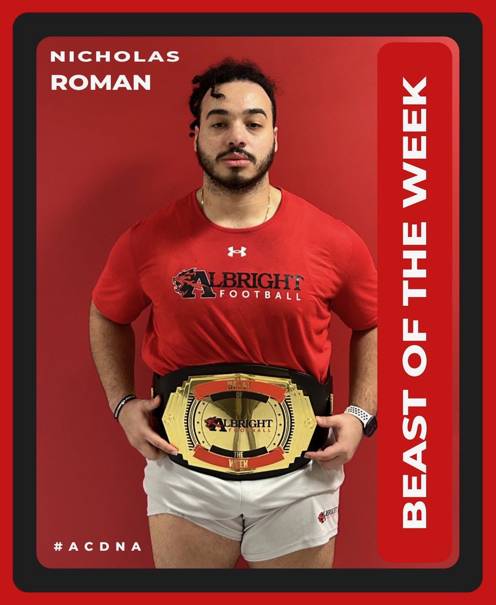 Albright Football Beasts of the Week! 

Give it up for Jamaree Roberts and Nicholas Roman. Keep grinding!
