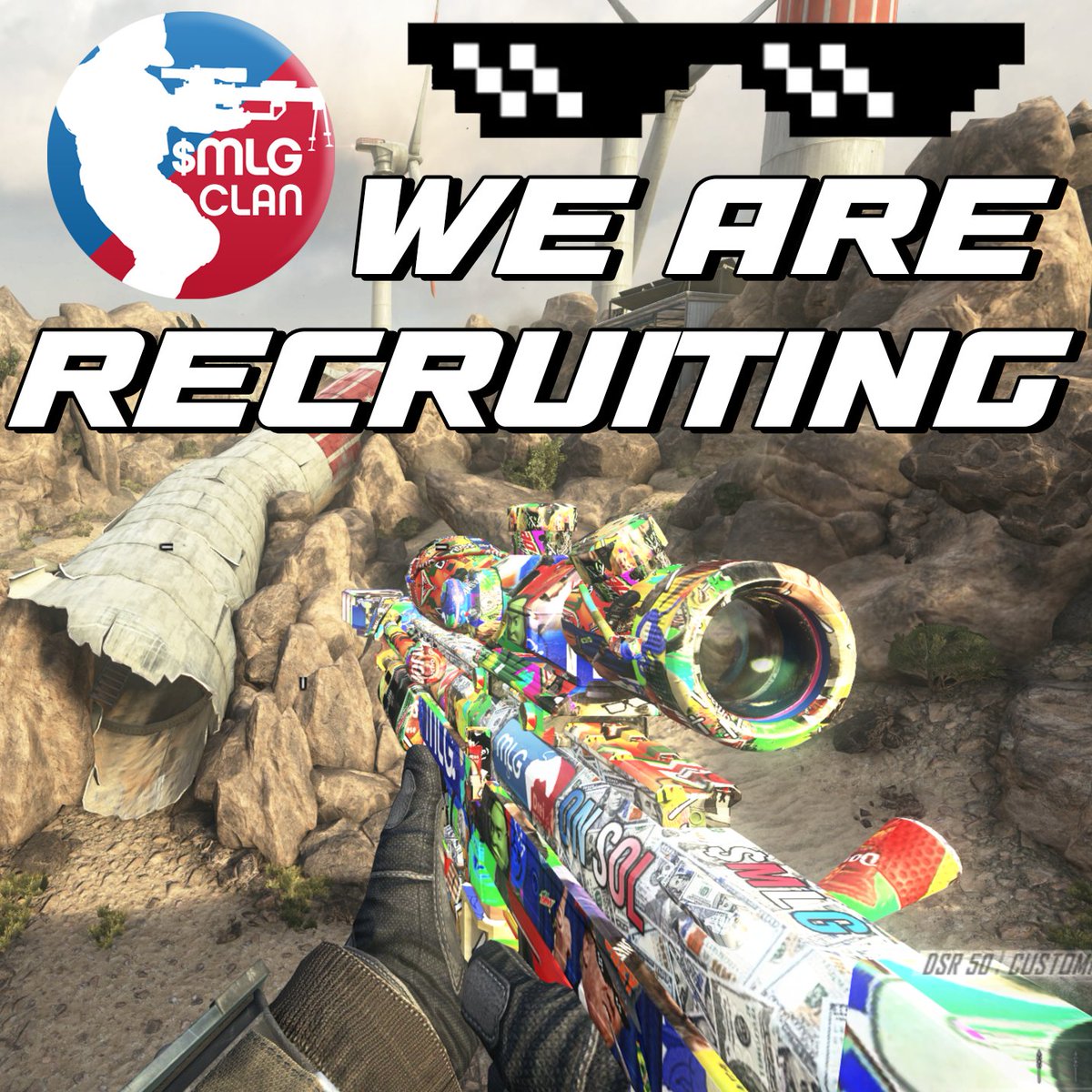 360noscope420blazeit 🎮 (@mlgsolana420) on Twitter photo $MLG CLAN IS RECRUITING SNIPERS &
TRICKSHOTTERS
IF YOUR INTERESTED DM <a href="/MLGGucci/">MLG Gucci🦋🎮</a> AND SEND IN YOUR CLIPS $MLG CLAN IS RECRUITING SNIPERS &
TRICKSHOTTERS
IF YOUR INTERESTED DM <a href="/MLGGucci/">MLG Gucci🦋🎮</a> AND SEND IN YOUR CLIPS