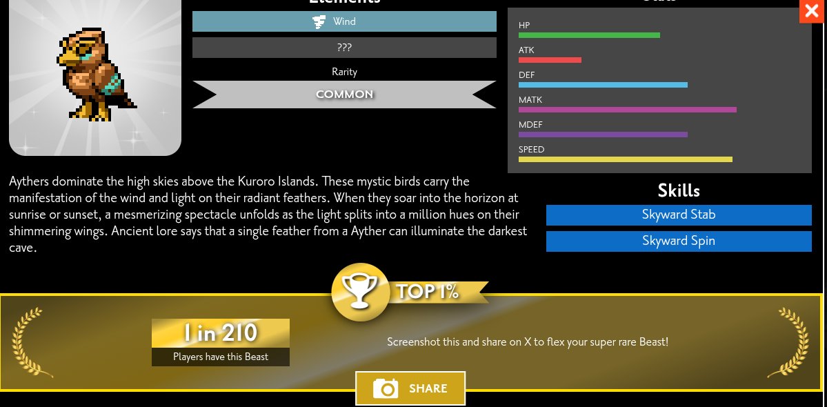 LFG!

First egg I hatched and I think I got something good!

Start playing now and earn some $KURO here:hub.kuroro.com/wilds?referral…

<a href="/Ronin_Network/">Ronin</a> <a href="/kurorobeast/">kuroro beasts</a> <a href="/KuroroWilds/">Kuroro Wilds</a>