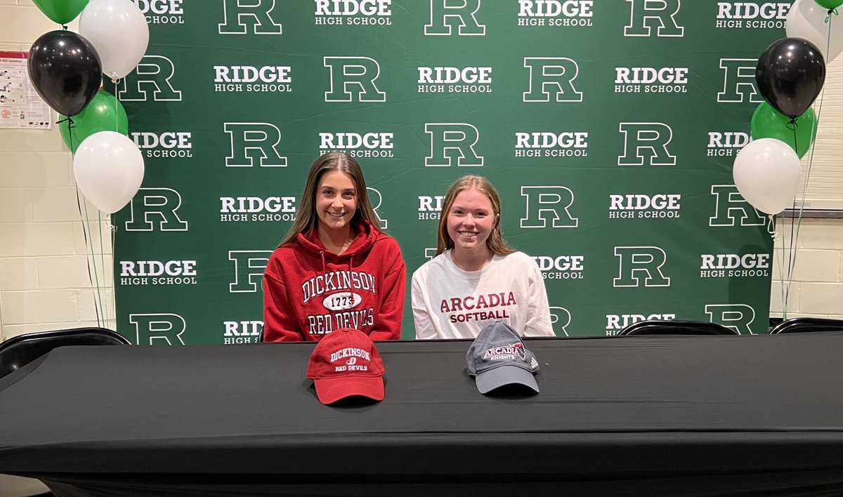 Congratulations to all the Ridge athletes and especially Jackie and Kiersten on their commitments to play softball at the next level!