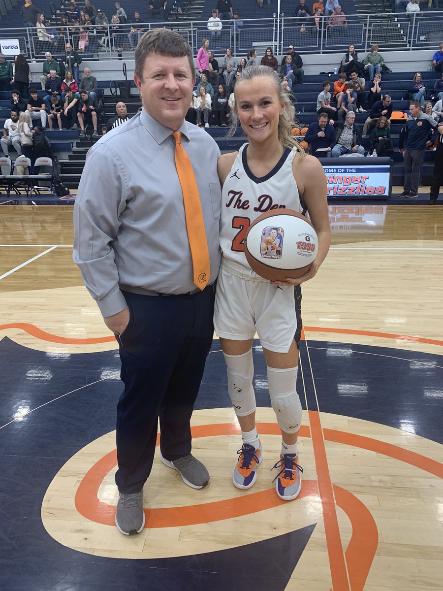 Before tonight’s game, Grainger honored junior guard Adison Hayes for scoring her 1000th career point, the 9th Lady Grizzlies to reach the milestone. She is currently the 7th leading scorer in school history.