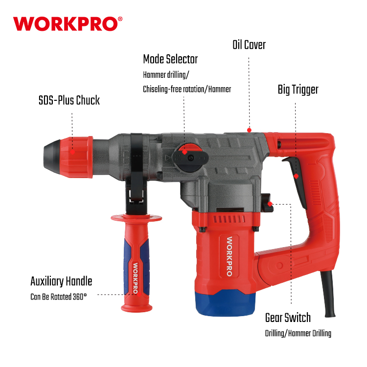 workprotools7's tweet image. POWER THROUGH EVERY CHALLENGE WITH THE WORKPRO 1050W 28MM ROTARY HAMMER!
SPECS THAT DELIVER:
🔺 Voltage: 220-240V~50/60Hz
🔺 Input Power: 1050W
🔺 No-Load Speed: 900rpm
🔺 Impact Rate: 4300bpm
🔺 Impact Energy: 4.5J
#WORKPROTools #RotaryHammer #PowerTools
#HeavyDutyTools