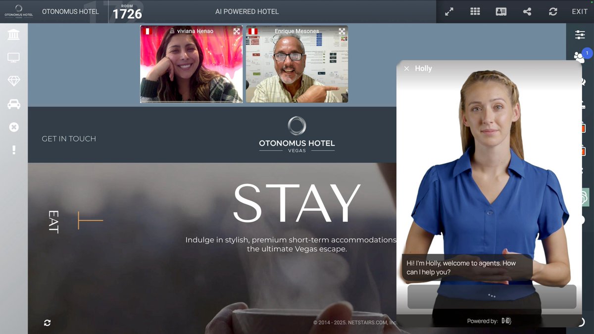 iSmartCon's tweet photo. Picture this: Every guest gets their very own Digital Media Room! Connect face-to-face with AI agents to:
🛍️ Shop from your favorite brands
🍽️ Reserve a table at the hotel’s restaurant
🧖 Book a relaxing session at the sauna
🎤 Watch live fashion shows, concerts, with loved ones https://t.co/9pV38ipt8d