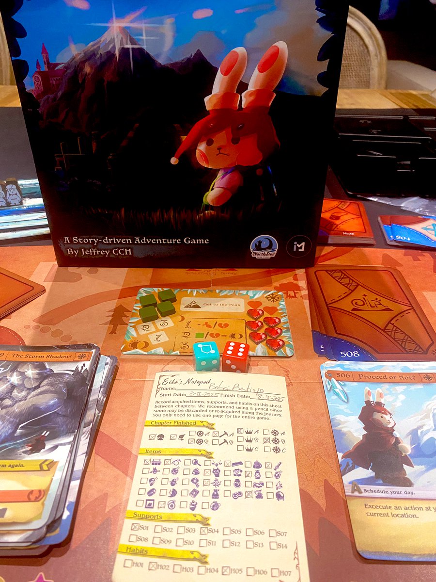 bobon_bestiajo's tweet photo. ¡TREMENDO FINAL!

Chicos, este juego es una joya. 

Me parece que de una belleza sorprendente. Sin duda lo recomiendo. 

Voy a ver qué más tiene esta editorial de @NorthStarGames porque con este me han ganado. 

Si se os pone a tiro, os animo a jugarlo. 

Para paladares selectos https://t.co/bnUgvhQooe