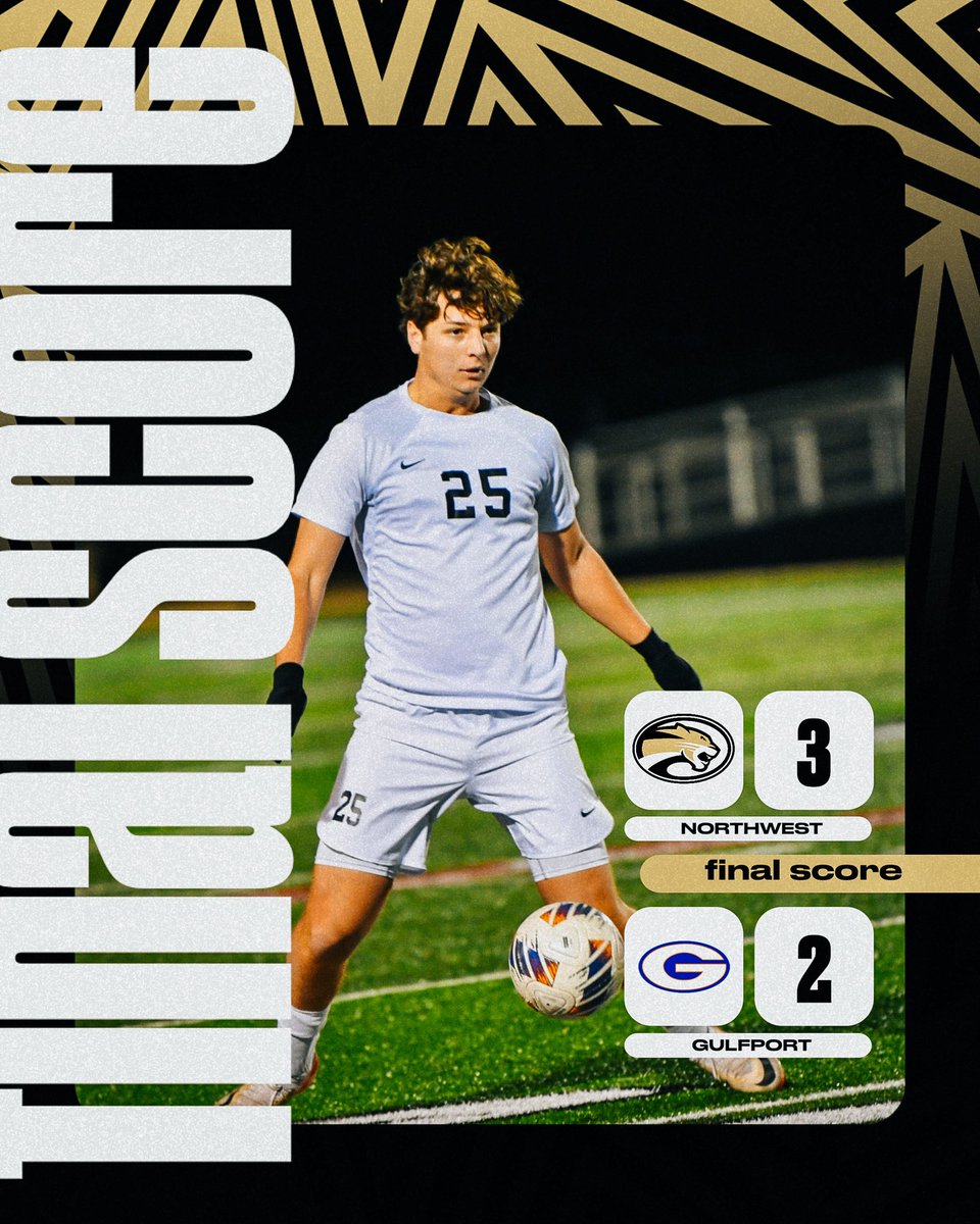 | FINAL |

Northwest Rankin Boys Soccer defeats Gulfport 3-2 to advance to the third round of the MHSAA 7A Soccer Playoffs! They will face the winner of Ocean Springs and Biloxi on Tuesday! 🐾⚽️