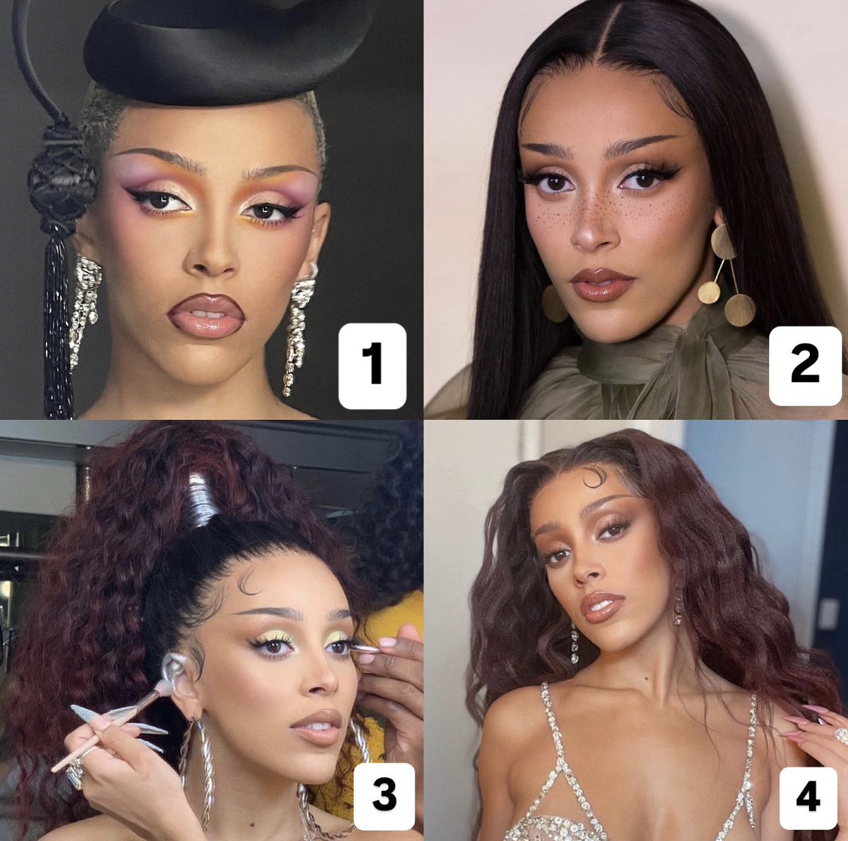 doctorTeeTee's tweet image. Which one of these Doja Cat’s looks is your favorite ?