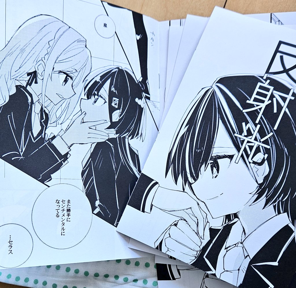 蓮空祭のセラいず本の印刷見本が届きました 今回はオンデマ きれいに刷ってもらってる〜 