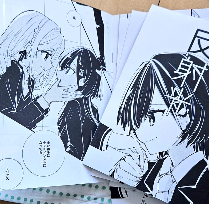 蓮空祭のセラいず本の印刷見本が届きました 今回はオンデマ きれいに刷ってもらってる〜 
