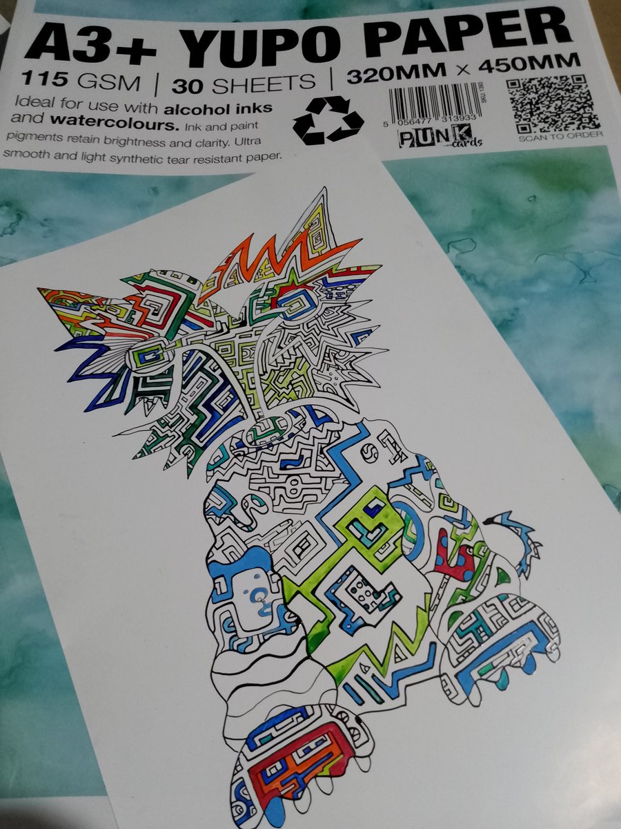 ZadenZane's tweet photo. 🖌️万年紙✍️
Plastic paper! Nonabsorbent so #acrylicink really pops. Much more #archival than #ragpaper. Resistant to mould, ideal for legal papers, etc.
I've seen this a few times, didn't know it was called #Yupo. 3cm longer, 2.3cm wider than true A3, handy for framing #artwork 👍 https://t.co/nZa4r5z4hr