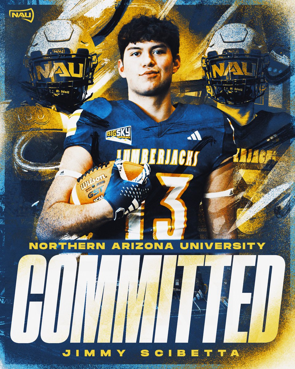 Jimmy Scibetta (@jimmyscibetta55) on Twitter photo I am very proud to announce that I will be continuing my academic and athletic career at Northern Arizona University! Go Jacks!
<a href="/NAU_Football/">NAU Football</a> <a href="/FettNick/">Coach Fett</a> <a href="/Coachbwright4/">Brian Wright</a> <a href="/Branhamfootball/">Branham Football</a> <a href="/G4GFamily/">G4G Skills Academy</a> <a href="/CoachT11_/">Tommy McMahon</a> <a href="/GetSportsFocus/">GetSportsFocus</a> <a href="/BrandonHuffman/">Brandon Huffman</a> <a href="/jakecrv/">jake</a> I am very proud to announce that I will be continuing my academic and athletic career at Northern Arizona University! Go Jacks!
<a href="/NAU_Football/">NAU Football</a> <a href="/FettNick/">Coach Fett</a> <a href="/Coachbwright4/">Brian Wright</a> <a href="/Branhamfootball/">Branham Football</a> <a href="/G4GFamily/">G4G Skills Academy</a> <a href="/CoachT11_/">Tommy McMahon</a> <a href="/GetSportsFocus/">GetSportsFocus</a> <a href="/BrandonHuffman/">Brandon Huffman</a> <a href="/jakecrv/">jake</a>