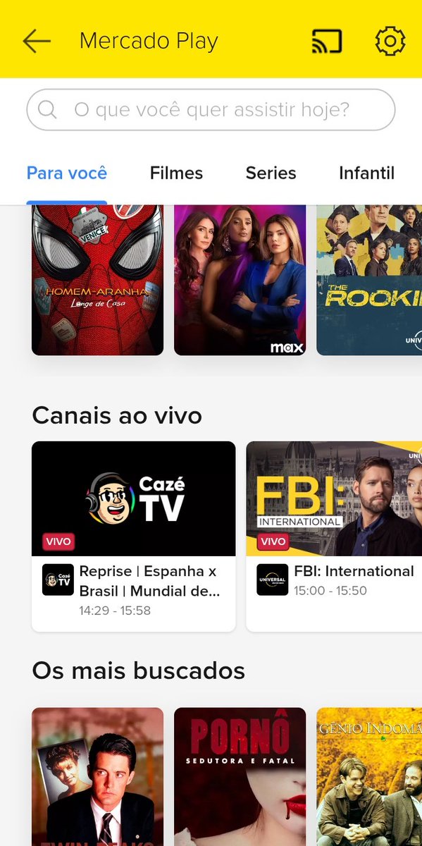 do nada descobri que o mercado livre tem uma aba de filmes e séries de graça