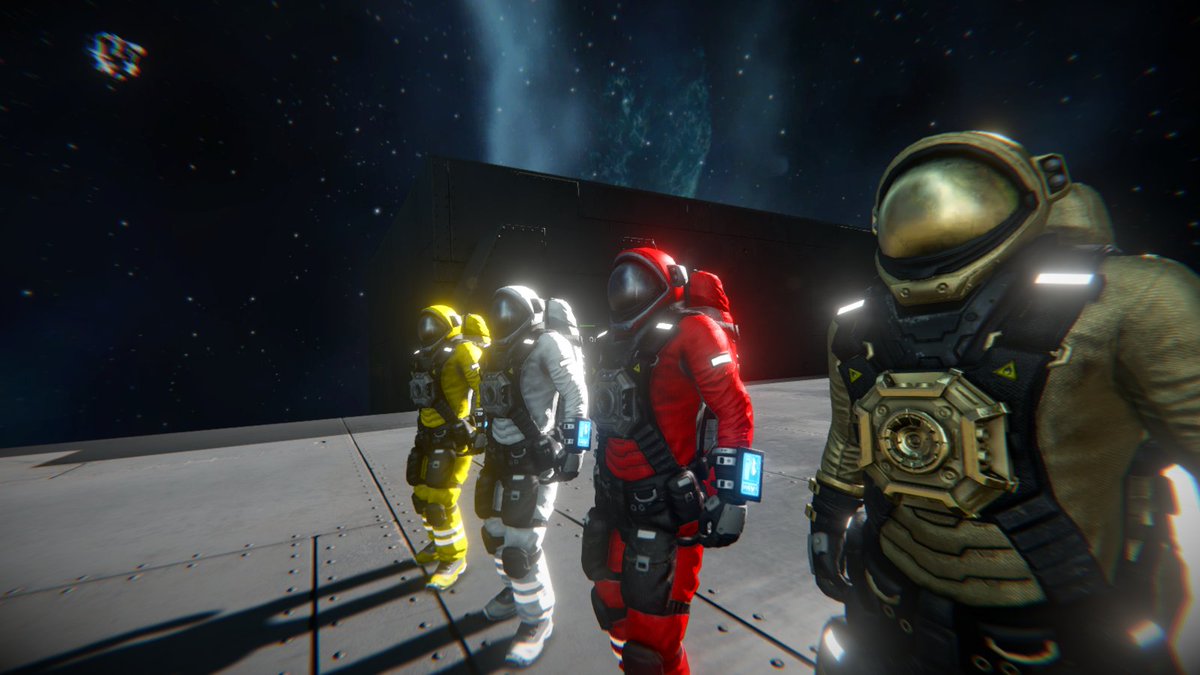 hisoka_rinzin's tweet image. 新人「やあ先輩、まだこっちはキャラの実装がまだだからもう少し待っててくれ」

((((おれら、あんな顔になっちゃうの？))))

#SpaceEngineers 
#SpaceEngineers2