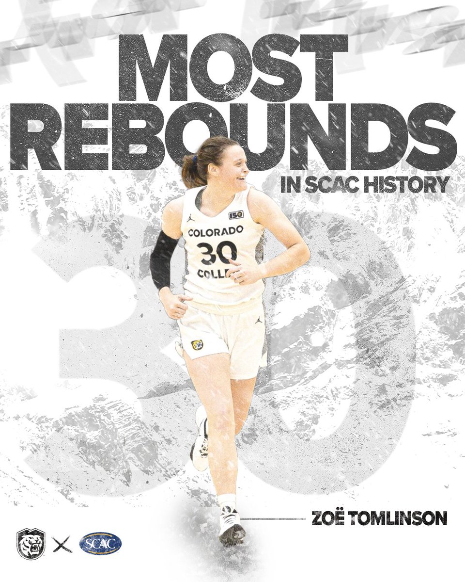 ANOTHA ONE🏆

Zoë Tomlinson is now the all-time leading rebounder in the history of the Southern Collegiate Athletic Conference🤯

HER-STORY

#CCTigers | #D3Hoops