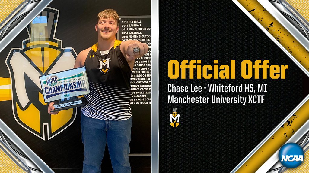 Had an amazing visit at Manchester and am proud to say I’ve received a track and football offer. <a href="/coachteeks/">coachteeks</a> @CoachWelton_MU