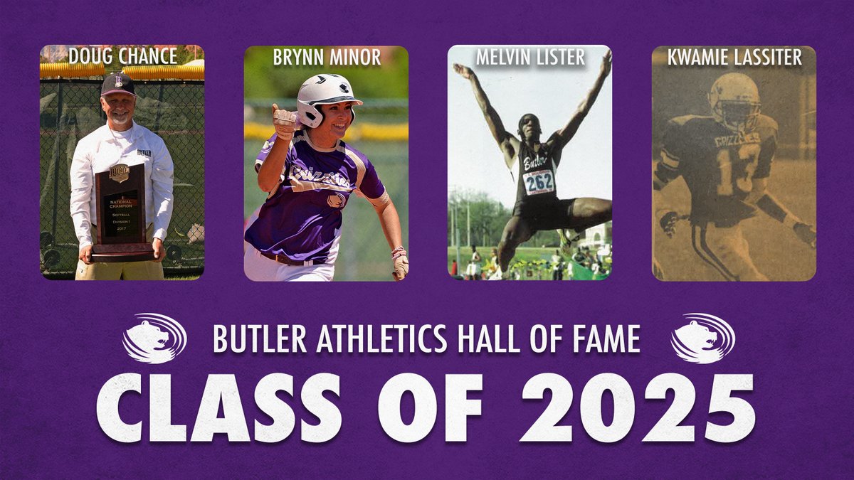𝑺𝑨𝑻𝑼𝑹𝑫𝑨𝒀, 𝑭𝑬𝑩. 𝟏𝟓𝑻𝑯 👀

The Butler Athletics Hall of Fame grows four people stronger as Doug Chance, Brynn Minor, Melvin Lister and Kwamie Lassiter are officially inducted into the Grizzly HOF!

📰 tinyurl.com/befyw93s

#RoarGrizz🐻