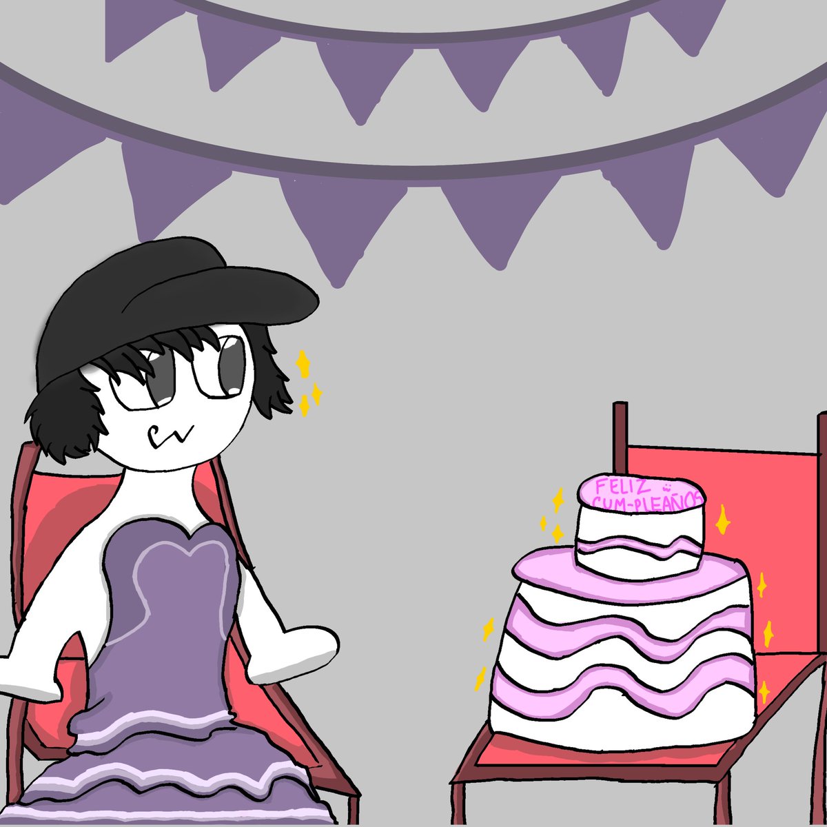 ¿Globitos? ¿Cumpleañero?  :3
Ya no va a ser Frank1480 va a ser 1580 XDD

(si este dibujo feo llega a 10 likes me lo pondré de foto de perfil todo el mes xd)