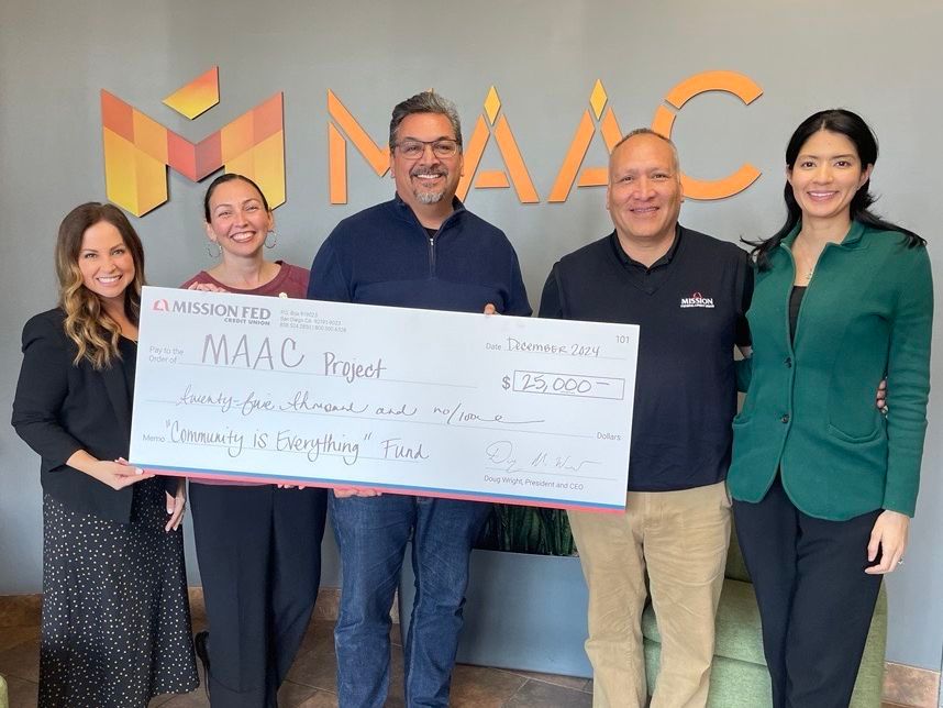 MAAC (@maac_1965) on Twitter photo A huge THANK YOU to <a href="/MissionFed/">Mission Fed Credit Union</a> for their $25,000 donation! This support impacts countless families, expanding opportunities and creating lasting change. With partners like Mission Fed, we're building a future where stability, growth, and hope are within everyone’s reach. A huge THANK YOU to <a href="/MissionFed/">Mission Fed Credit Union</a> for their $25,000 donation! This support impacts countless families, expanding opportunities and creating lasting change. With partners like Mission Fed, we're building a future where stability, growth, and hope are within everyone’s reach.