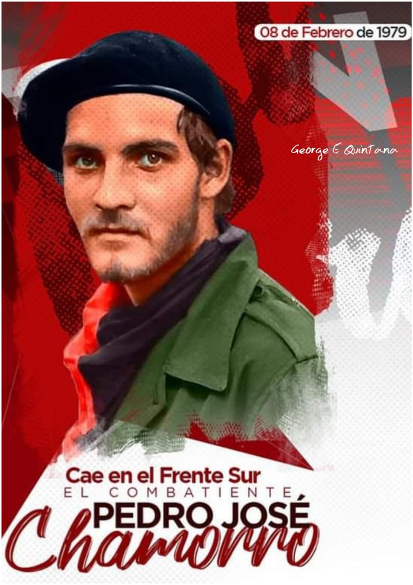 🇳🇮❤️🖤
#8Febrero1979
Cayó en combate Pedro José Chamorro Argüello, colaborador y militante de la causa sandinista y miembro del Frente Sur “Benjamín Zeledón”.
#SiempreMásAllá 
#AvanzamosEnLaRevolución