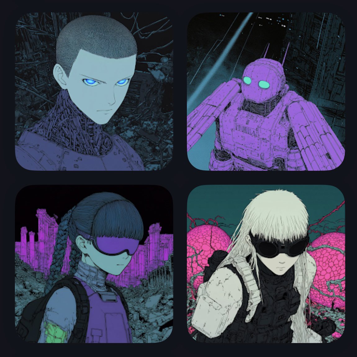 ai art or not, these look pretty rad to me. let's hope @cypher_ntparis makes some cool elizaOS integrations and more videos/shorts, otherwise i might cause these are cracked!