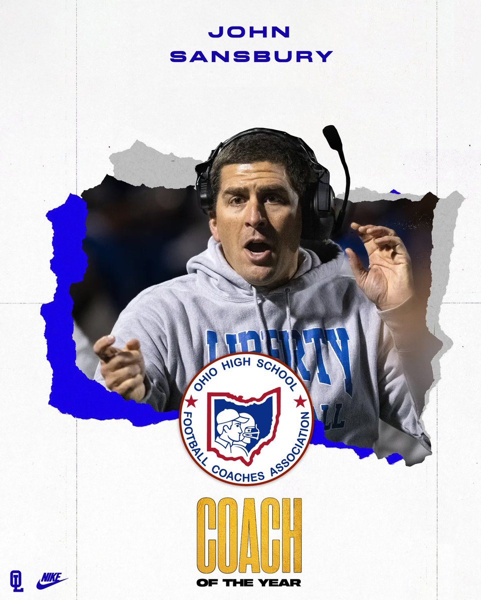 OlibFootball's tweet photo. 𝑶𝑯𝑺𝑭𝑪𝑨 - 𝑪𝒐𝒂𝒄𝒉 𝒐𝒇 𝒕𝒉𝒆 𝒀𝒆𝒂𝒓

Congratulations to Coach Sansbury &amp; Coach Morrison for winning Ohio High School Football’s highest honor https://t.co/cBHlGp3lGY