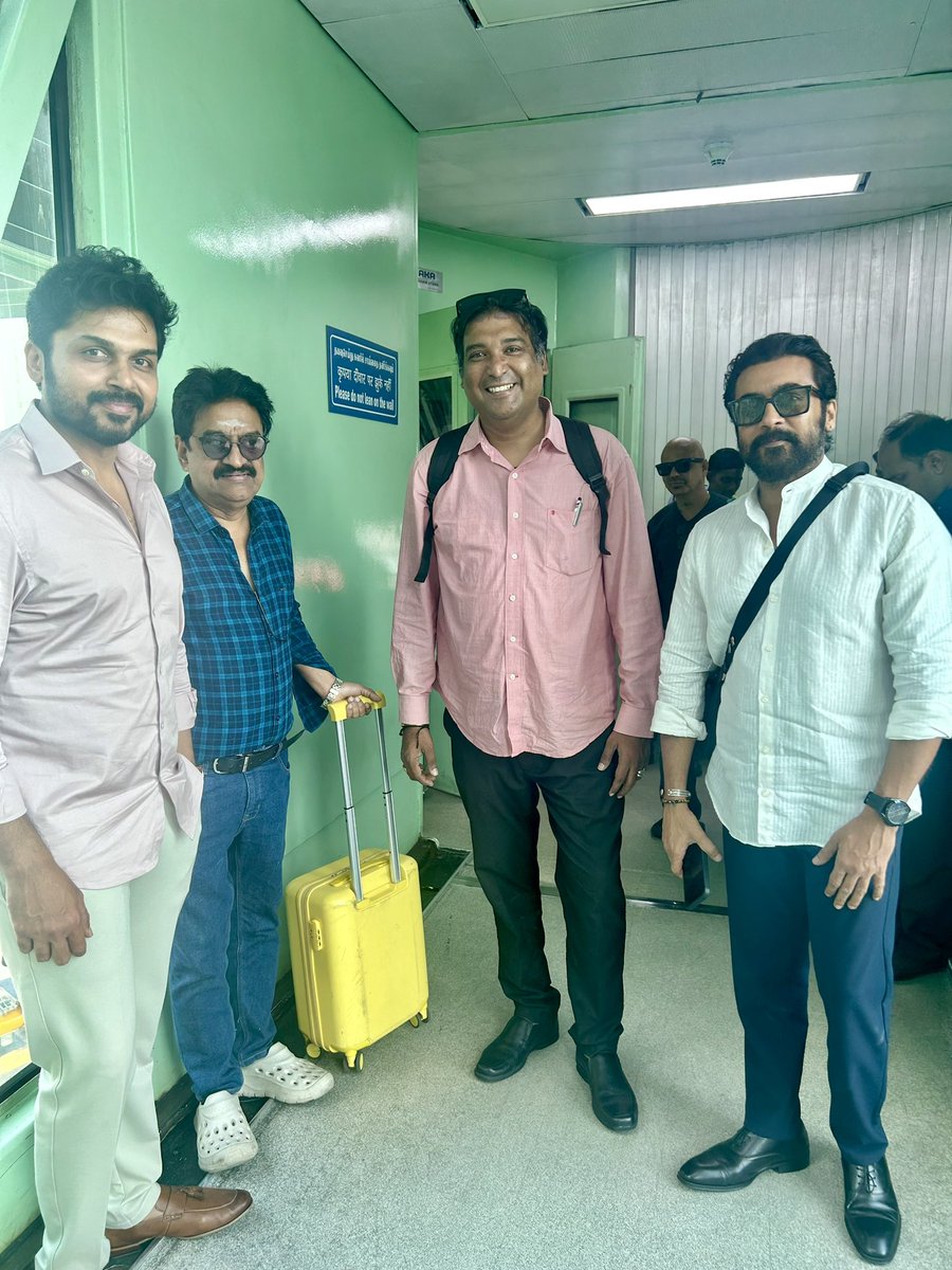 gmohanakrishnan's tweet photo. It was great meeting you @Suriya_offl and @Karthi_Offl bro! https://t.co/tUl613FDGy