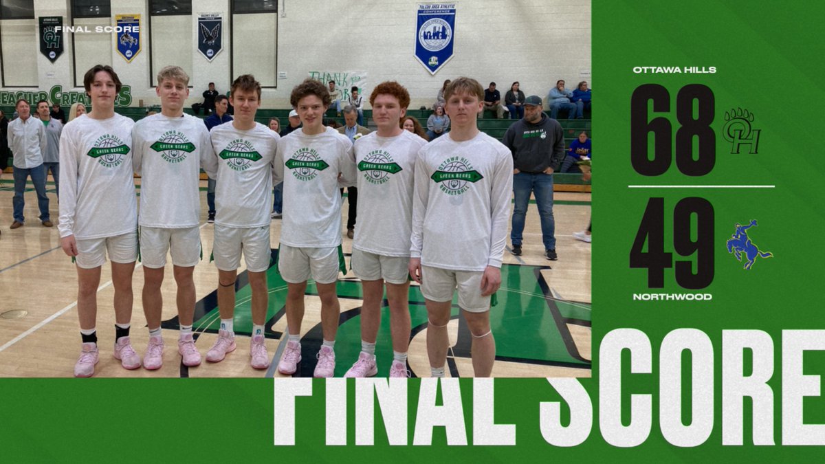 Sending the seniors out in style with a 68-49 victory at home on Friday night against Northwood! #GreenBearNation
