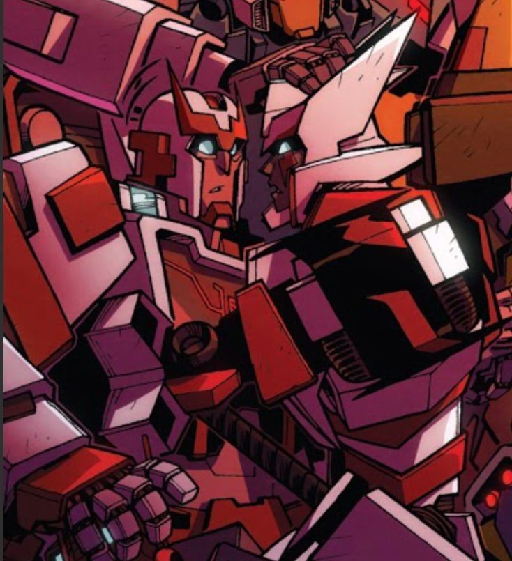 mirabolas's tweet image. these two are the hottest couple in all the transformers adaptations.