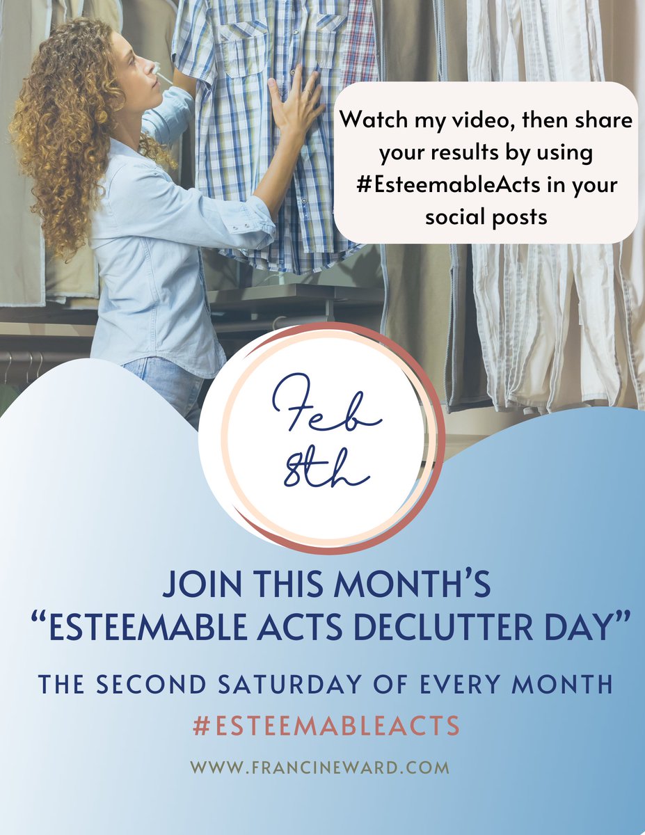 EsteemableActs's tweet image. ✨ Esteemable Acts Declutter Day – Feb 8! ✨

 Even 10 minutes of tidying up—your desk, a drawer, or your phone—can create space for fresh energy and focus. bit.ly/3XFk5j8

What will you let go of? 🚀💛 #DeclutterDay #EsteemableActs #MakeSpaceForMore